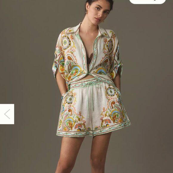 ALÉMAIS' 'Pinball' Linen shorts, Sz 8 - Picture 5 of 8